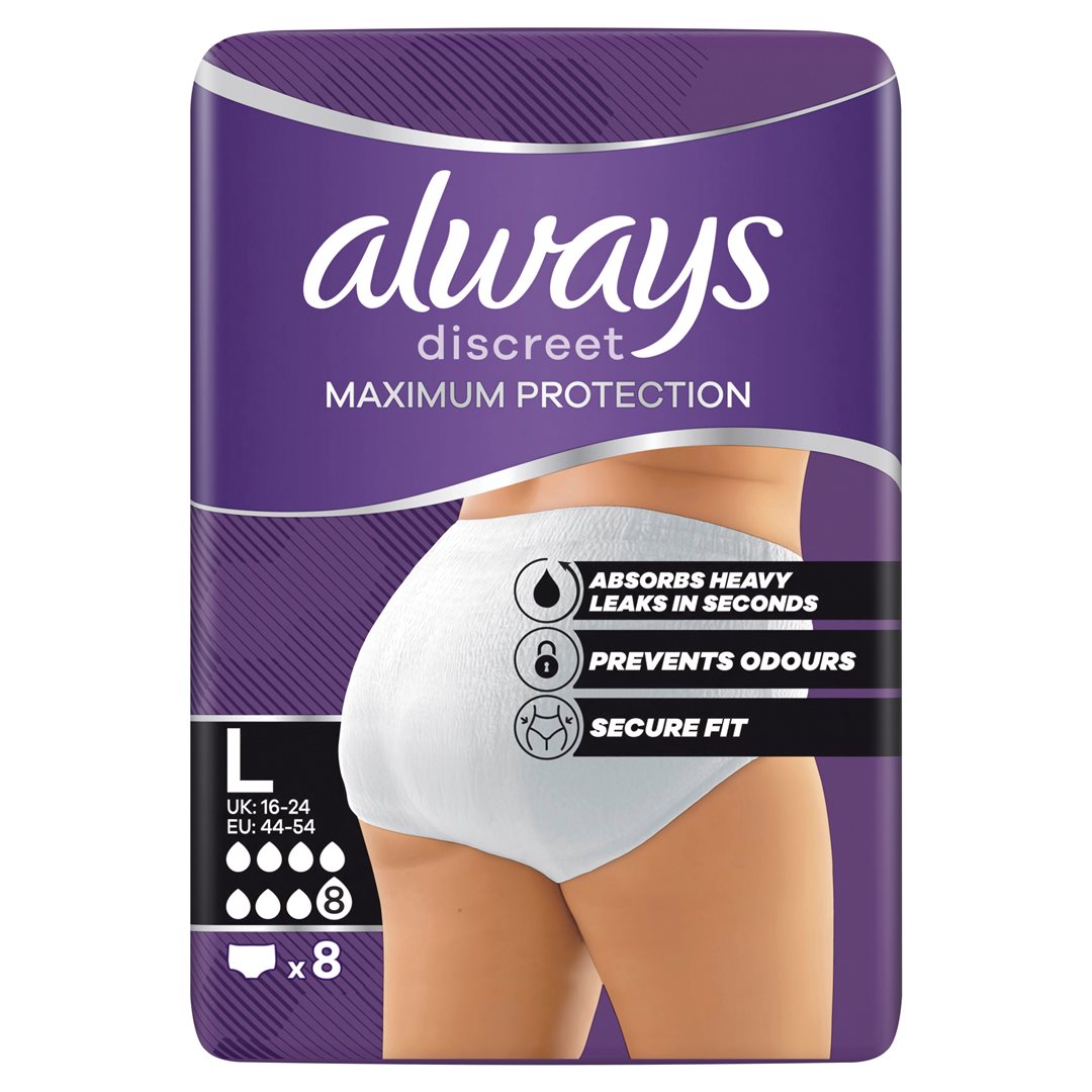 always Discreet Inkontinenz Pants L Max Protection 8 Stk