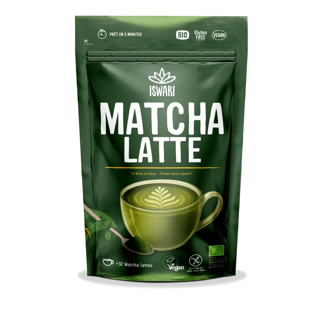 ISWARI matcha latte bio sach 8 pce