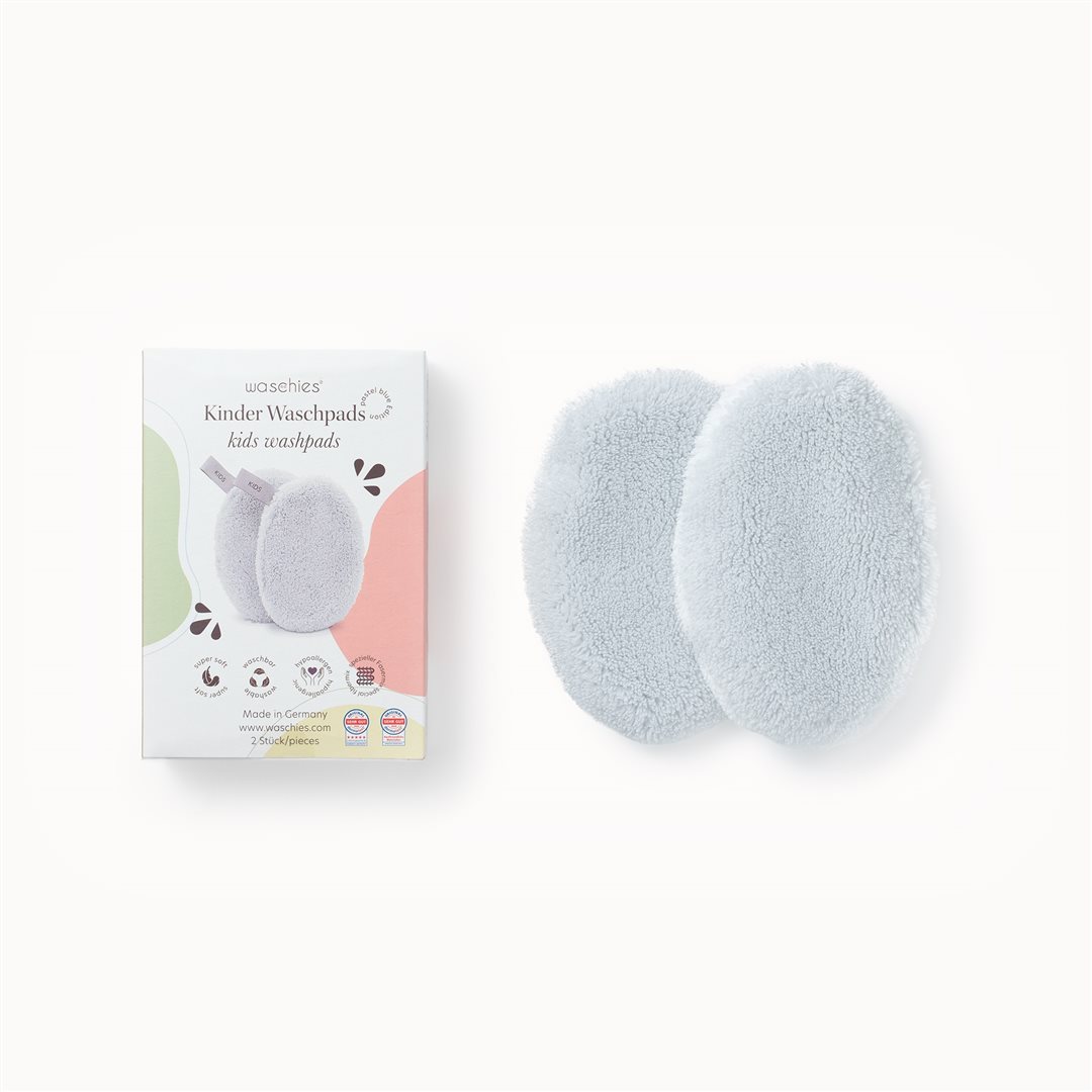 waschies disques nettoyants bébés enfants bleu pastel box 2 pce
