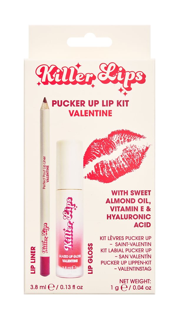 Killer Lips Pucker Up Lip Kit Valentine Box 3.8 ml