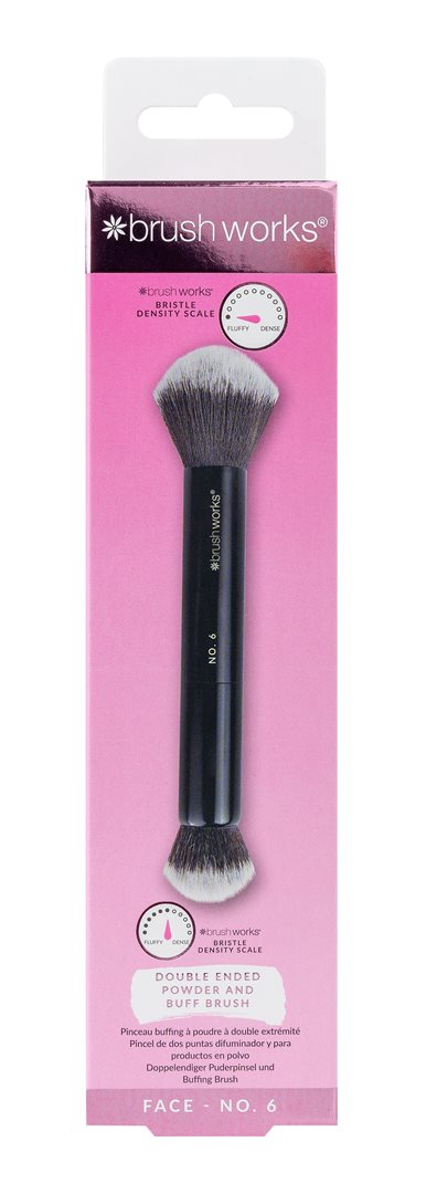 Brushworks double ended powder and buff brush no. 6 box
