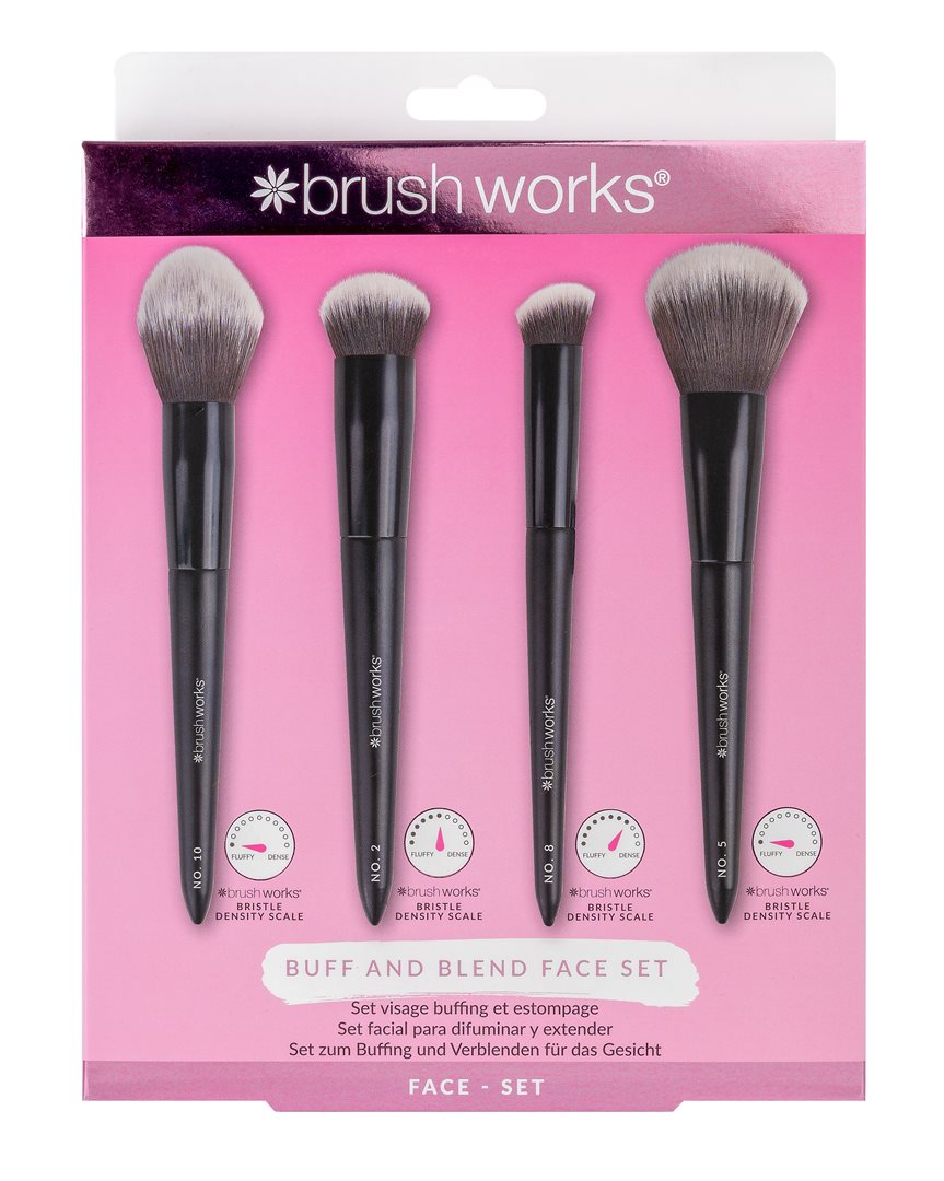 Brushworks buff and blend face set box 4 pce