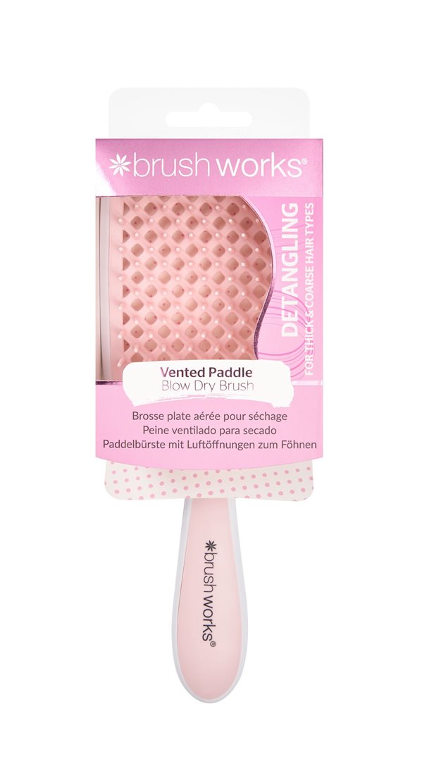 Brushworks vented paddle blow dry hair brush box