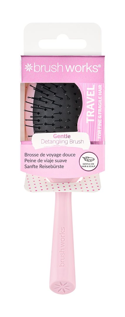 Brushworks gentle travel hair brush box