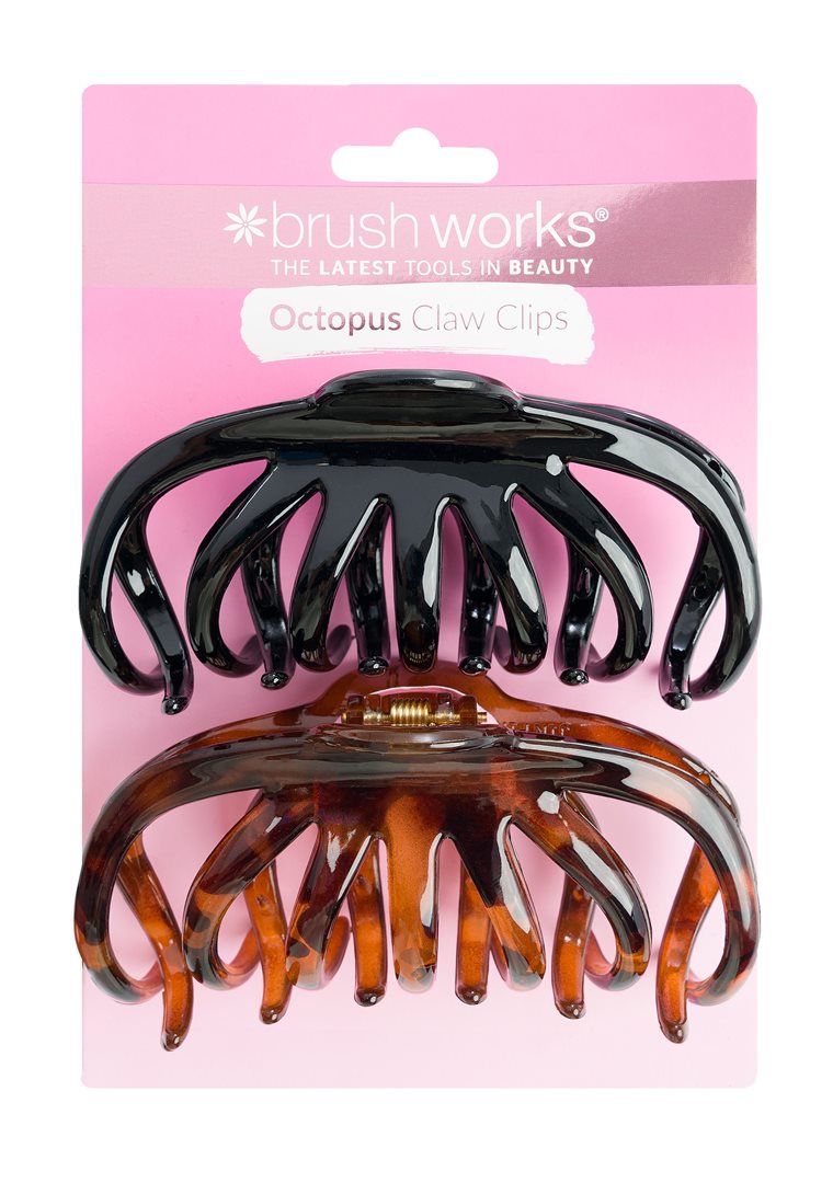 Brushworks octopus claw clips box 2 pce