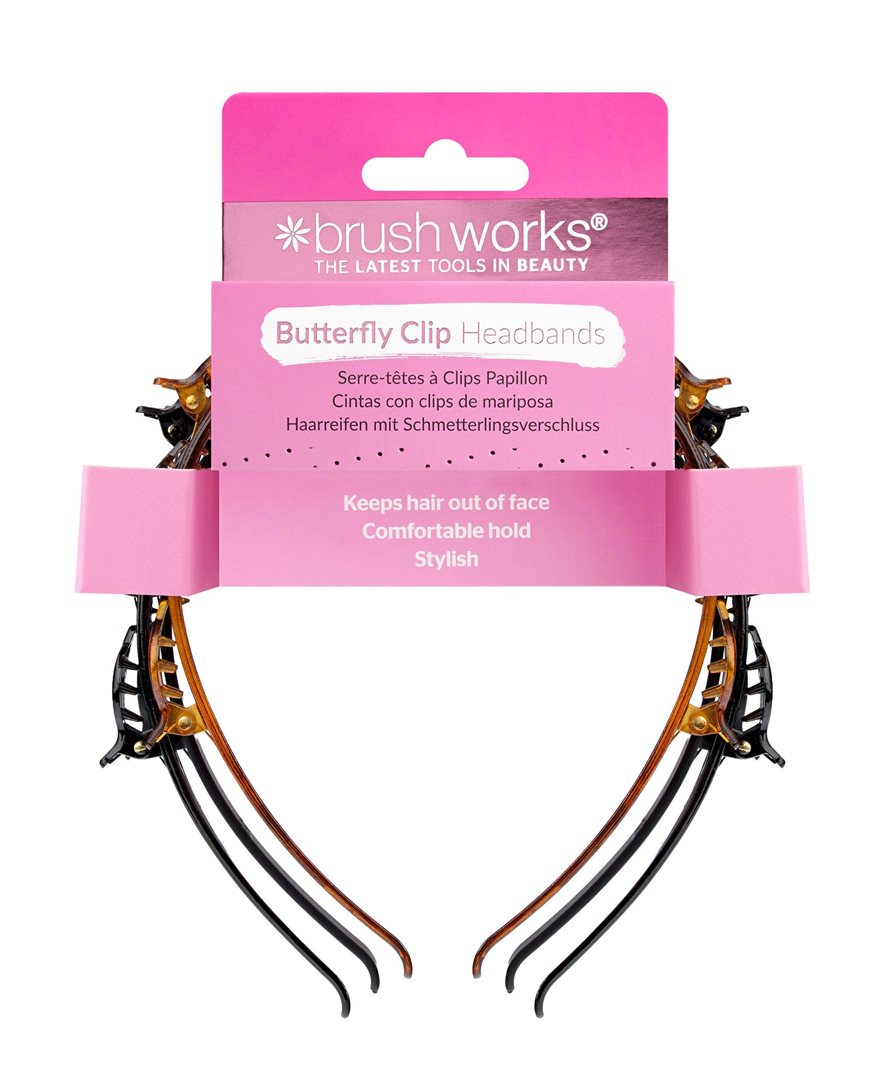 Brushworks Butterfly Clip Headbands Box 3 Stk