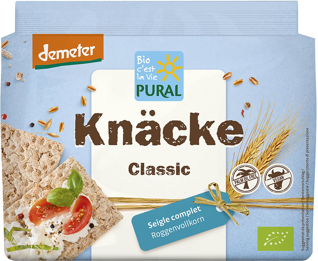 Pural Knäckebrot Roggen Delikatess Demeter 250 g