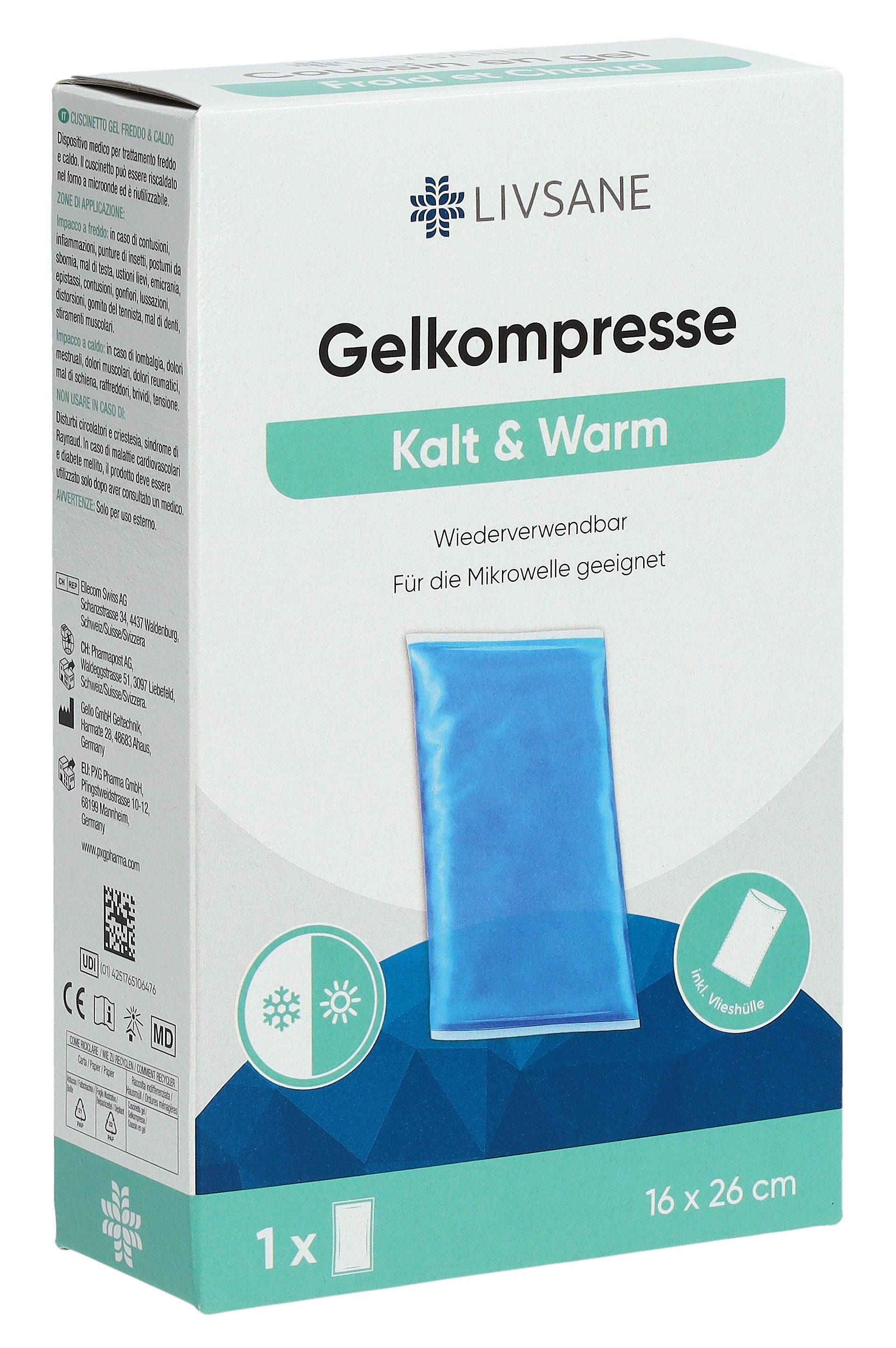Livsane Gelkompresse Kalt & Warm 16x26cm