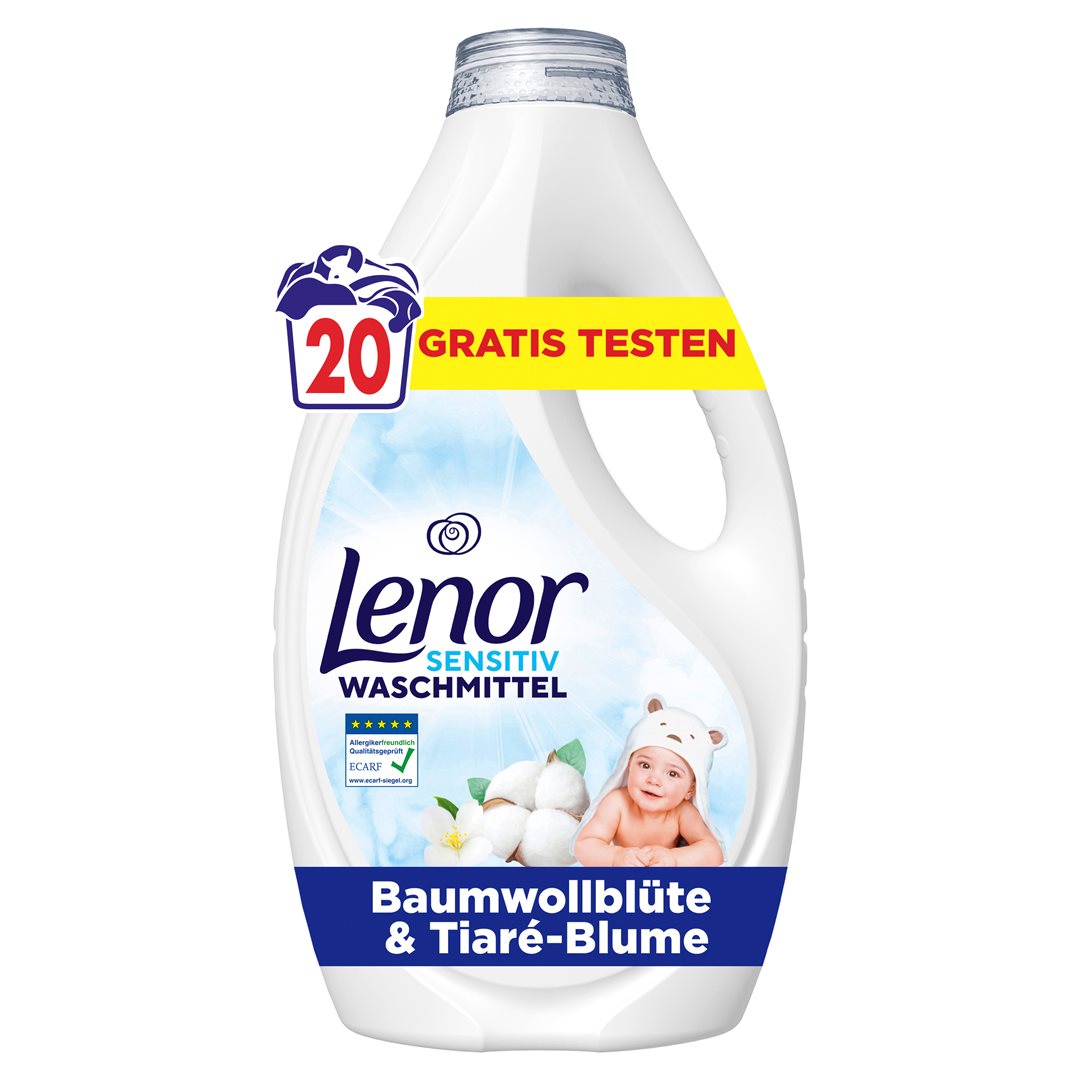 Lenor Waschmittel Flüssig Sensitiv 20WL Fl 900 ml