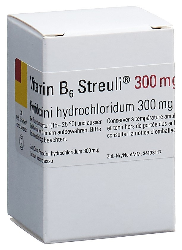 Vitamin B6 Streuli 300 mg 20 teilbare Tabletten