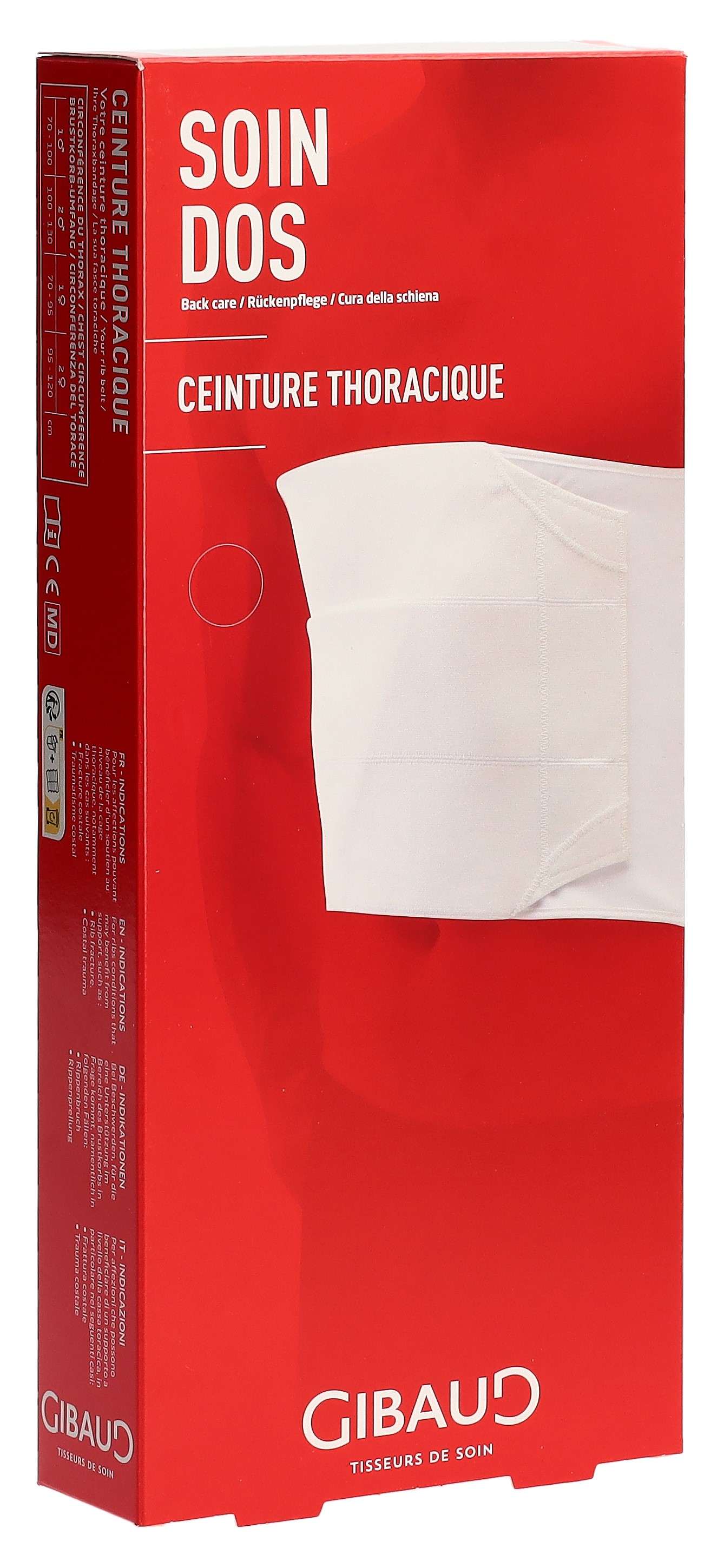 GIBAUD Rippengurt Damen Gr2 95-120cm weiss