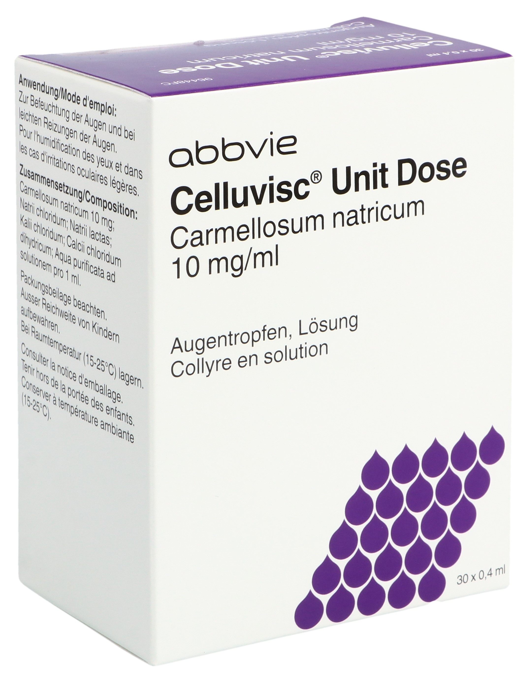 Celluvisc Unit Dose AUGENTROPFEN 30 x 0.4 ml
