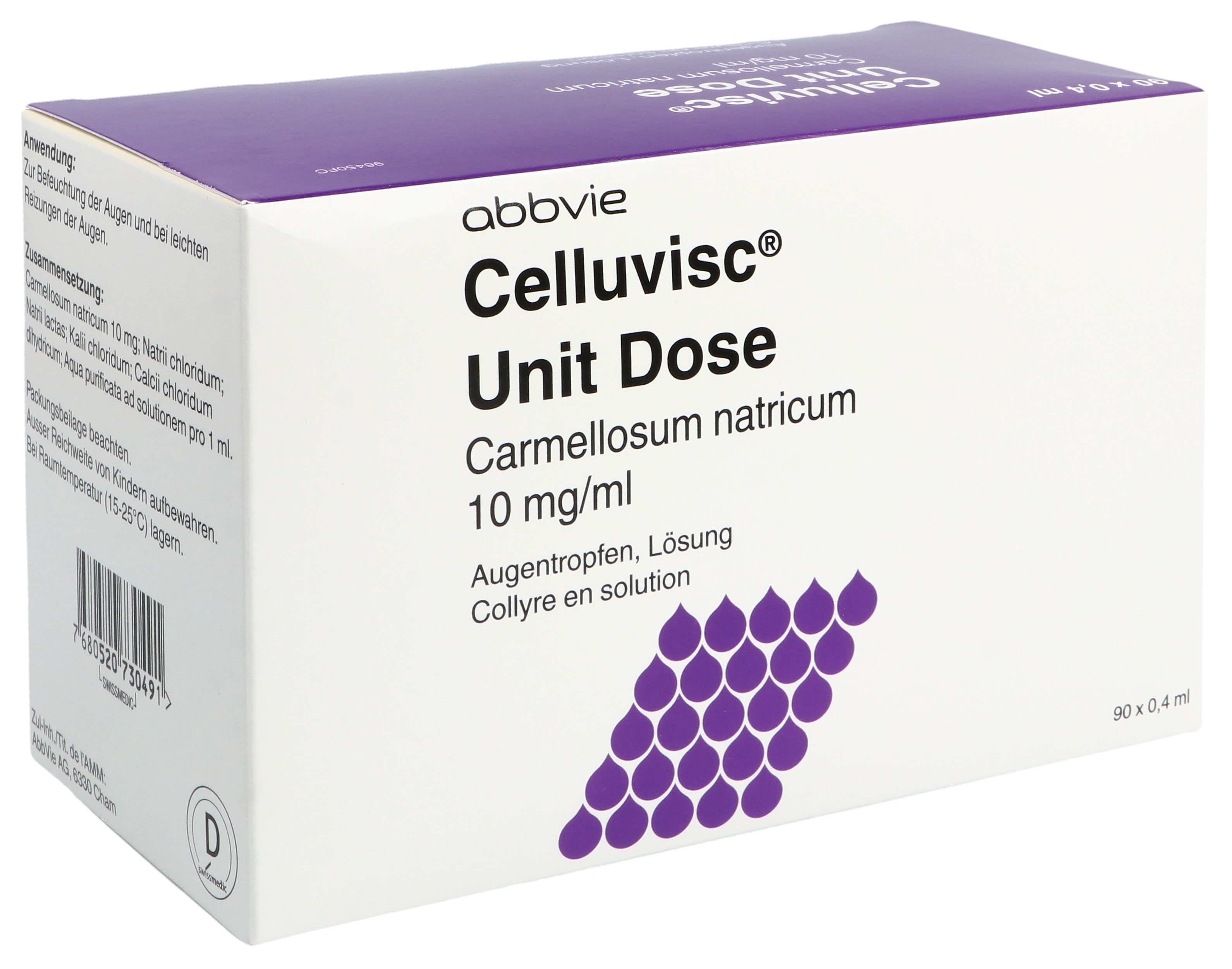 Celluvisc Unit Dose AUGENTROPFEN 90 x 0.4 ml