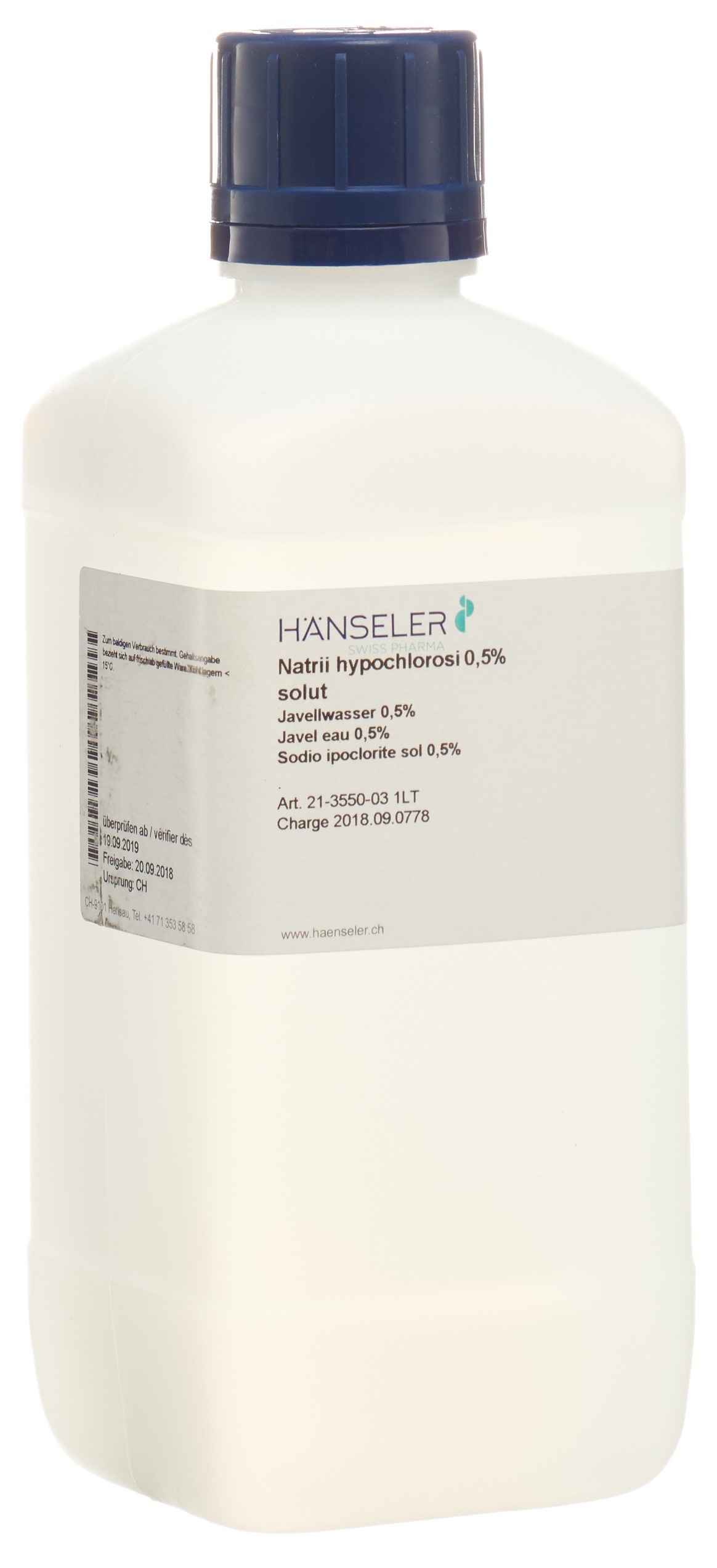 Hänseler natrii hypochlorosi 0.5 % 1 lt