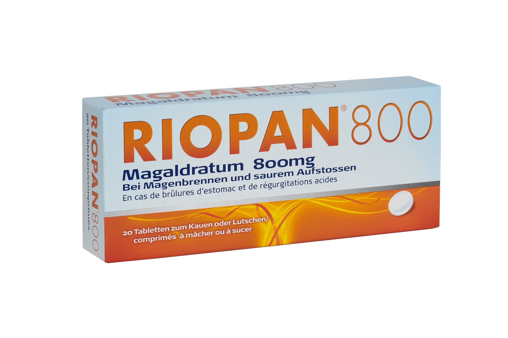 RIOPAN 800 20 Tabletten zum Kauen oder Lutschen
