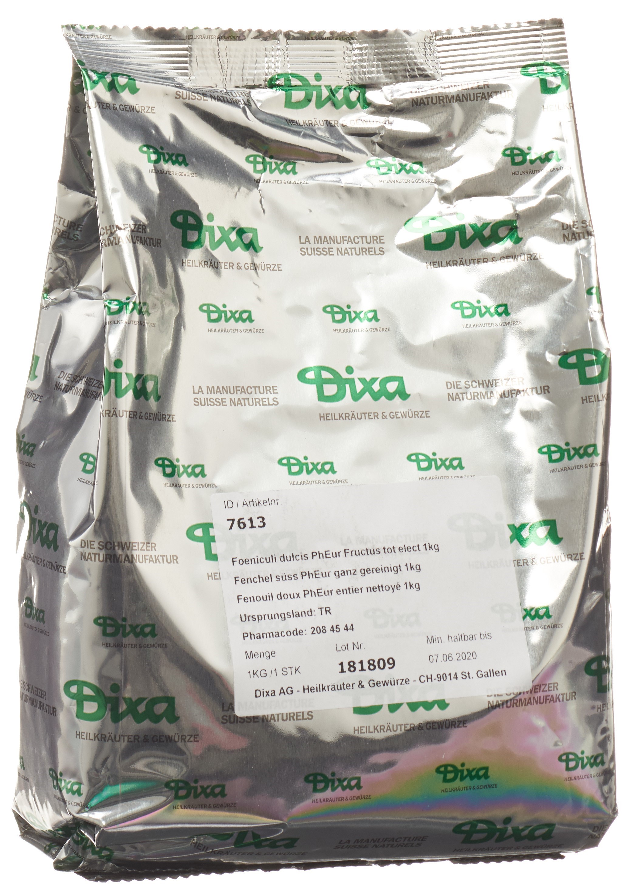 Dixa Fenouil doux DIX entièr nettoyé 1 kg