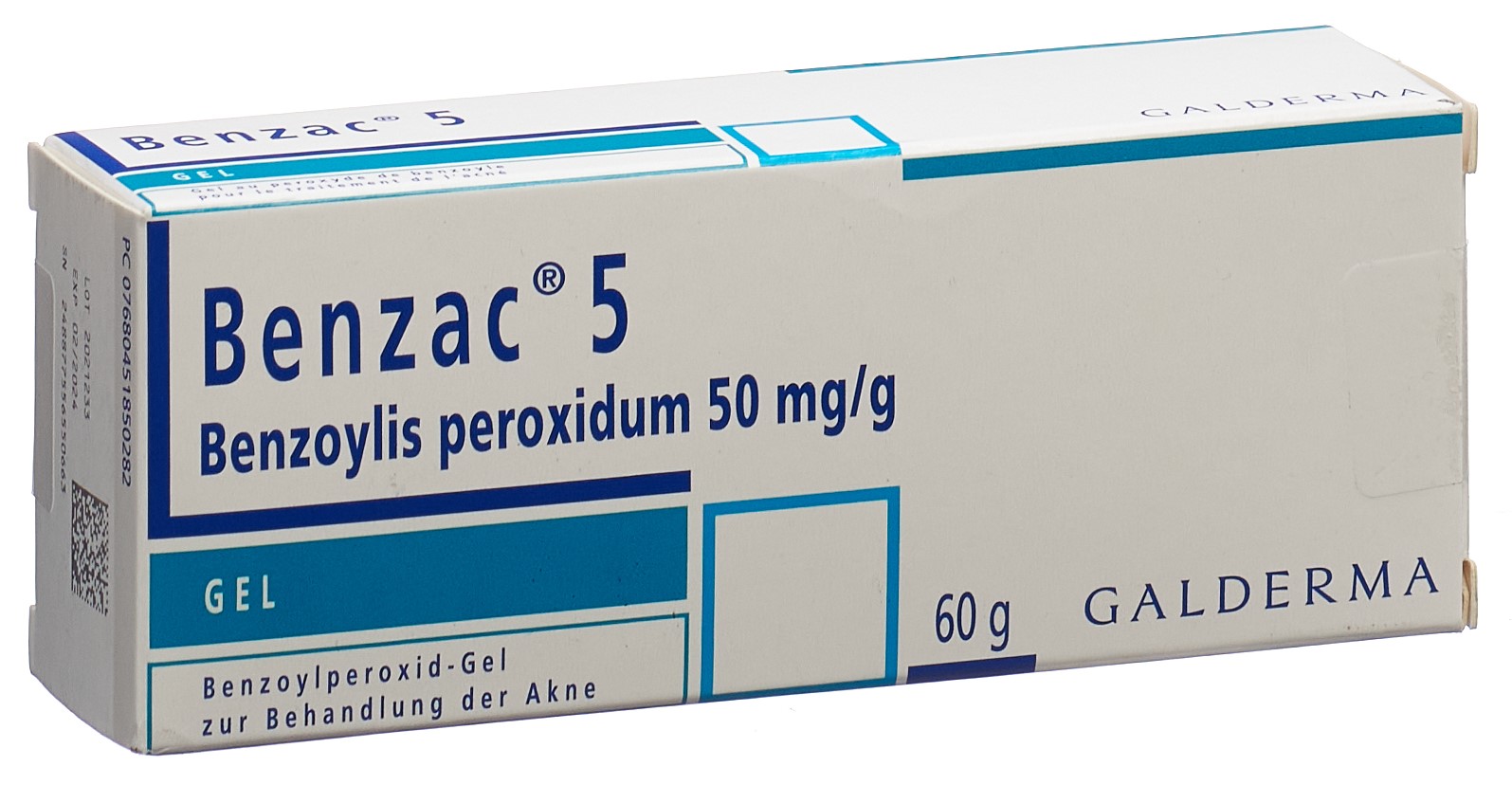 Benzac 5 gel 50 mg/g tb 60 g