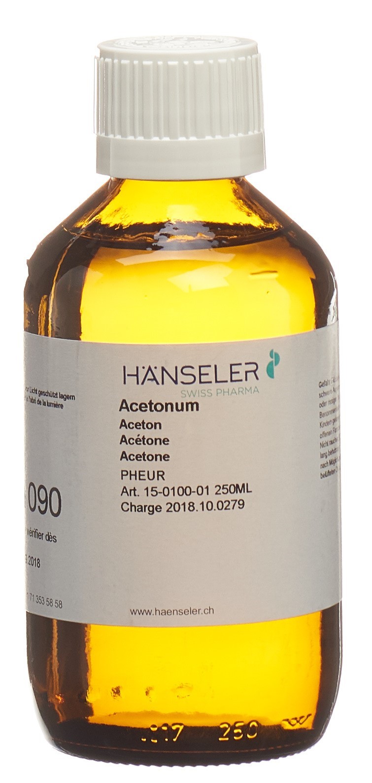Hänseler Acetonum PhEur 250 ml