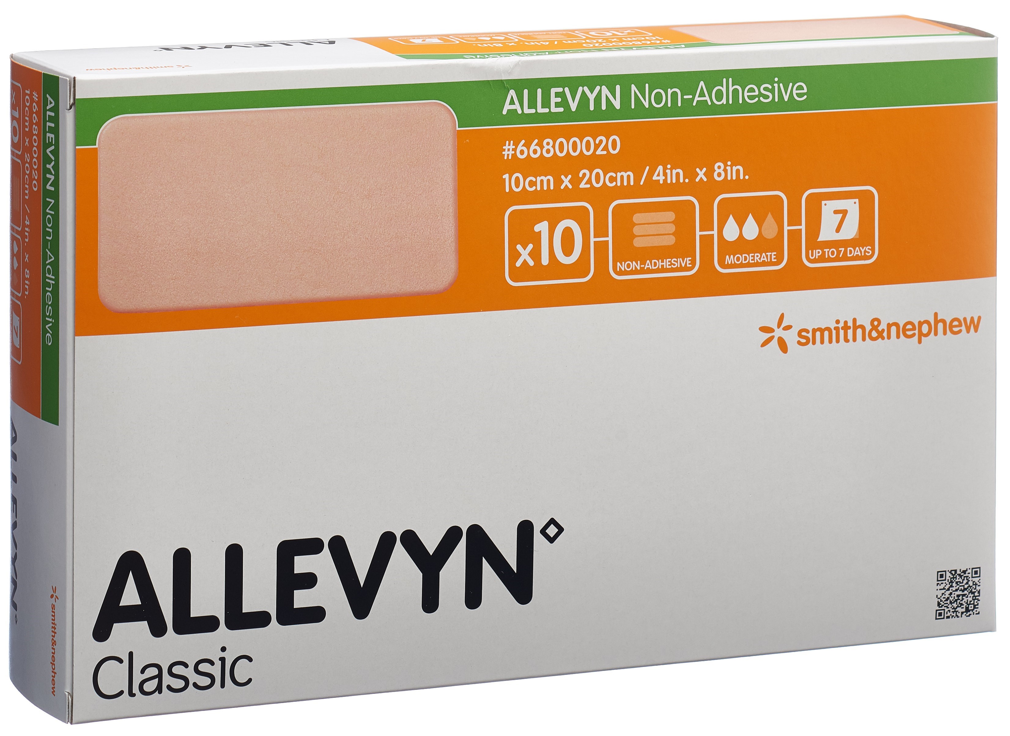 ALLEVYN NON-ADHESIVE pansement 10x20cm 10 pce