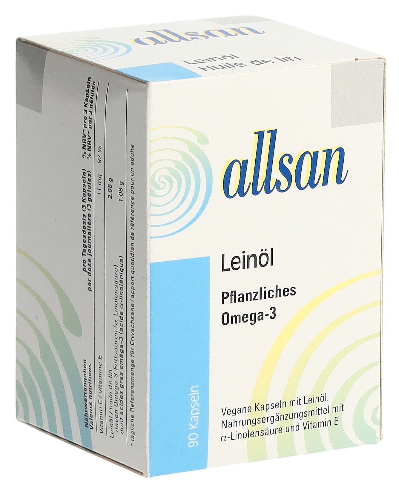 Allsan Leinöl pflanzlich Weichkaps 90 Stk