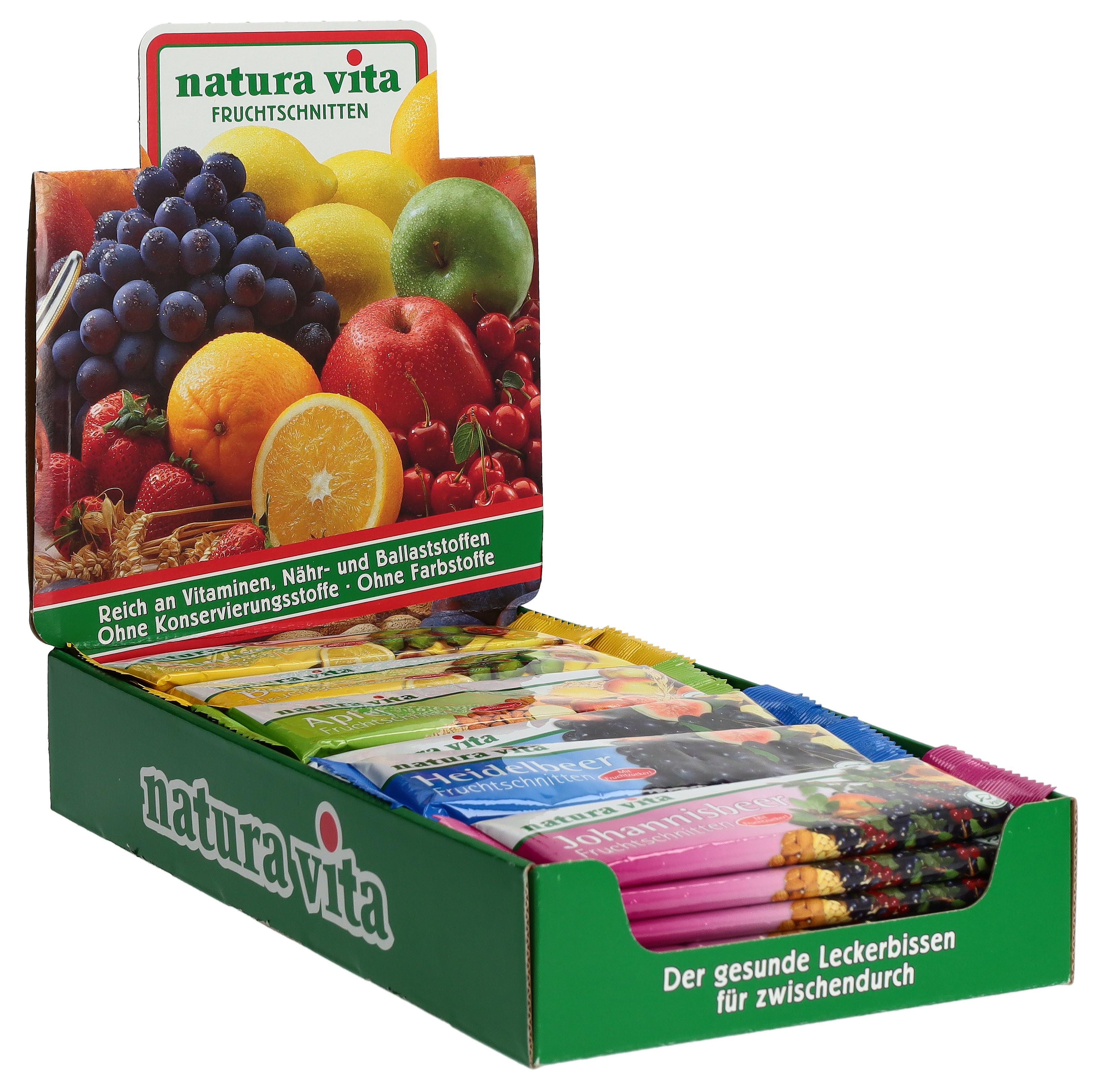 Naturavita Fruchtschnitte Banane/Johannisbeere/Apfel/Heidelbeere 36 x 50 g