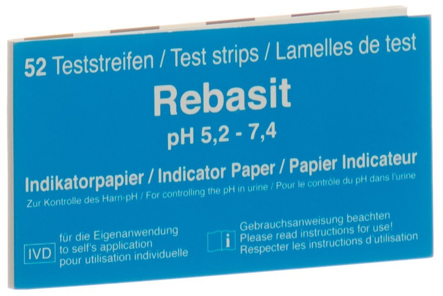 REBASIT Indikatorpapier Streifen PH5.2-7.4 52 Stk