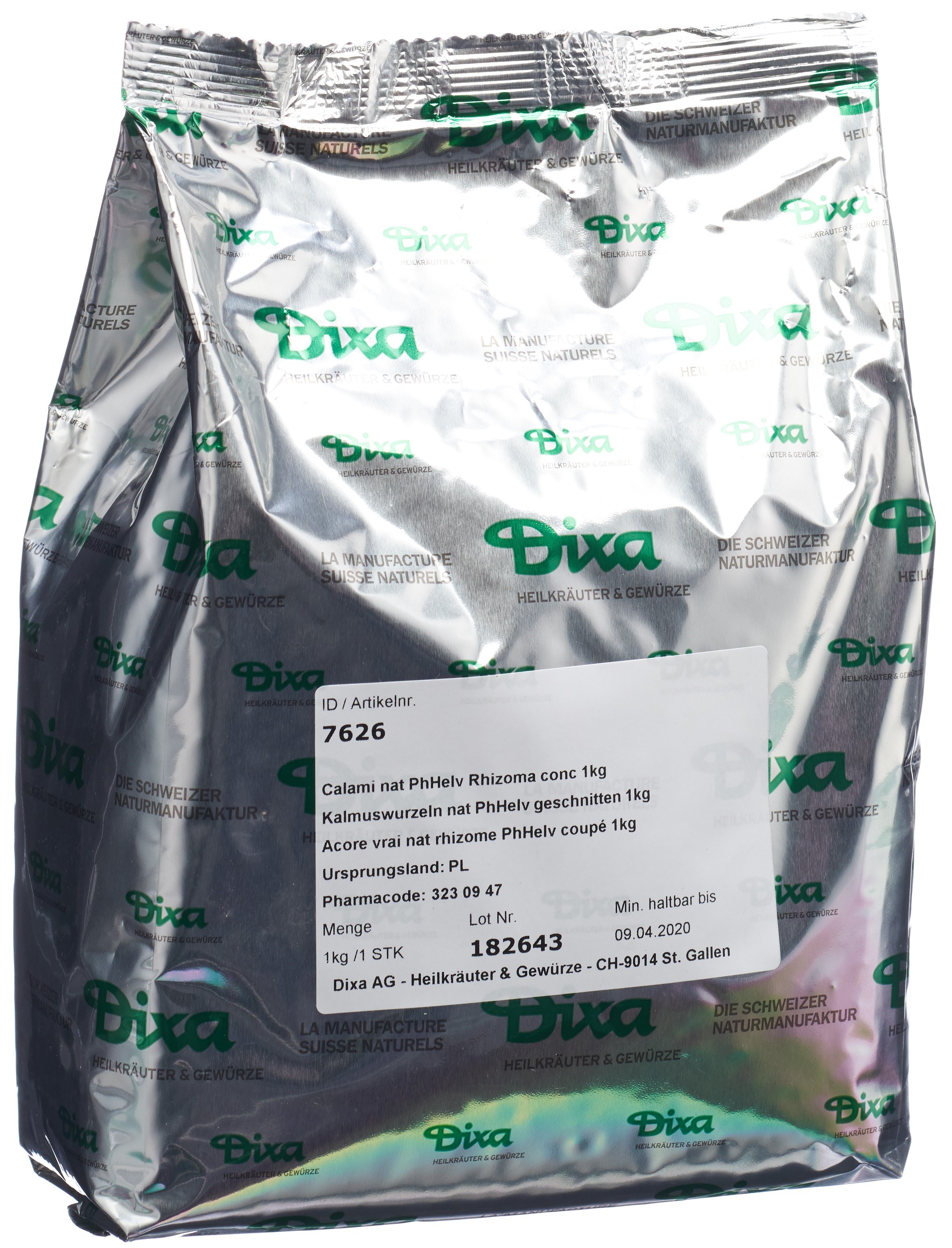 Dixa Kalmuswurzeln nat DIX geschnitten 1 kg