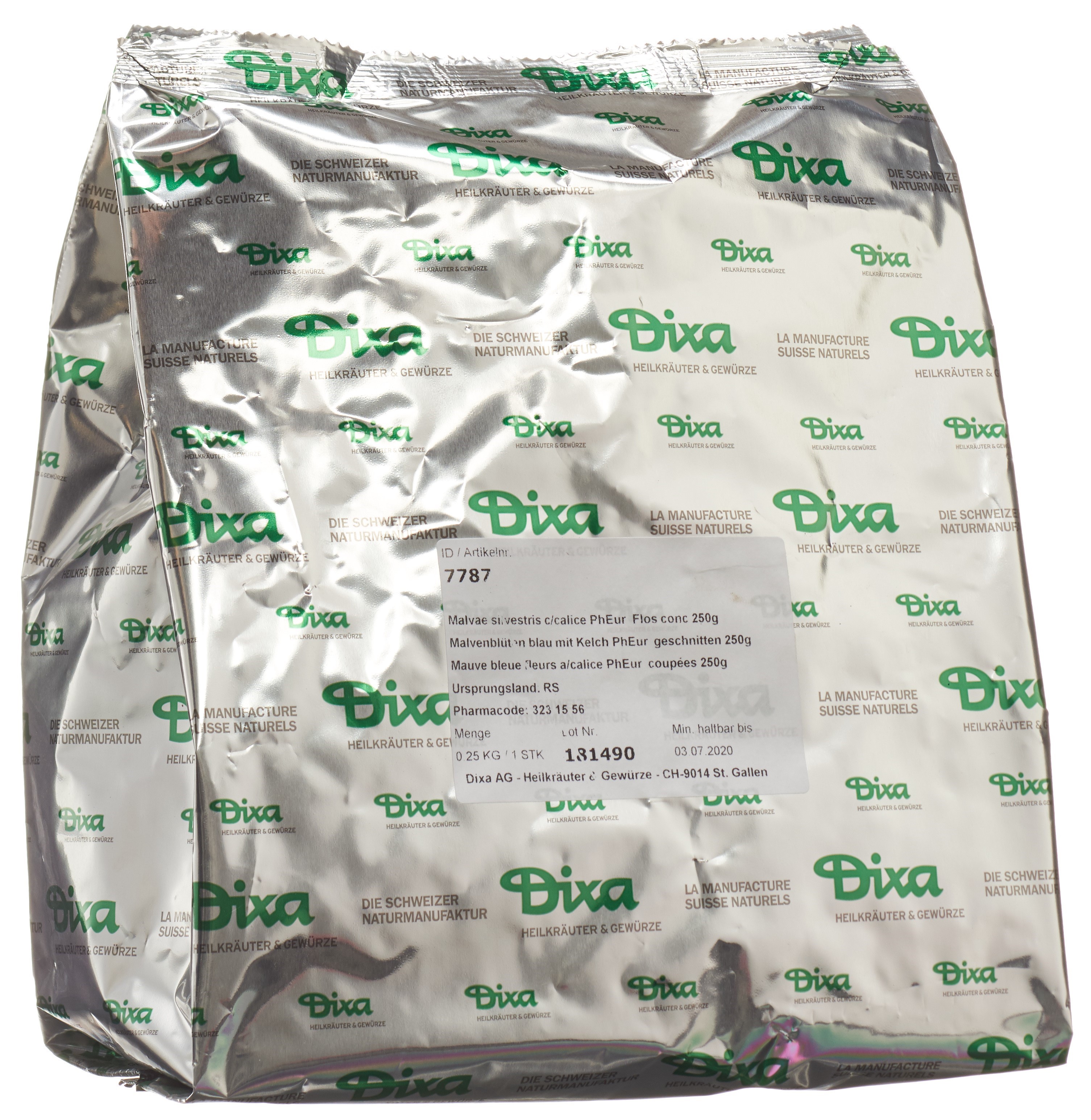 Dixa Malvenblüten blau mit Kelch DIX geschnitten 250 g