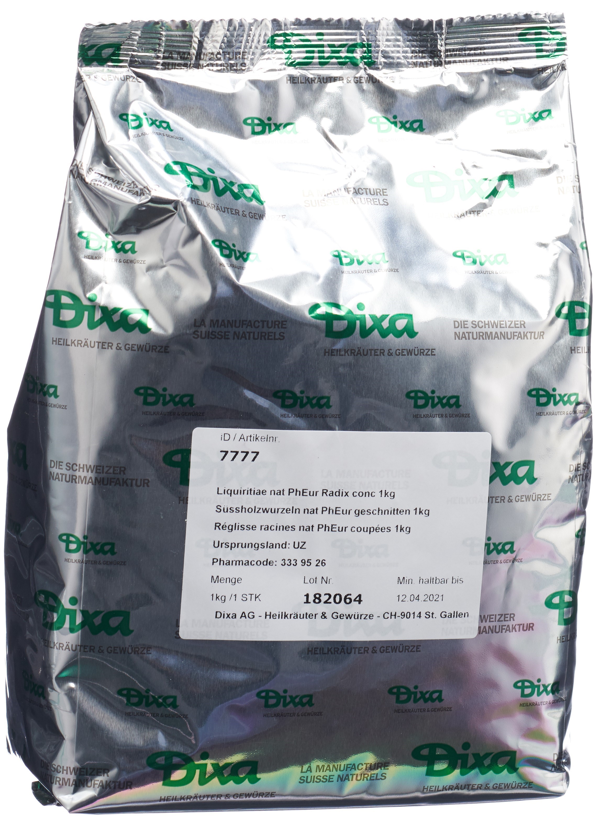 SÜSSHOLZ Wurzel geschn 1kg (Liquiritia radix)