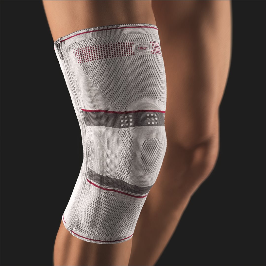 Bort GenuZip Kniebandage Silikon XL+ links silber