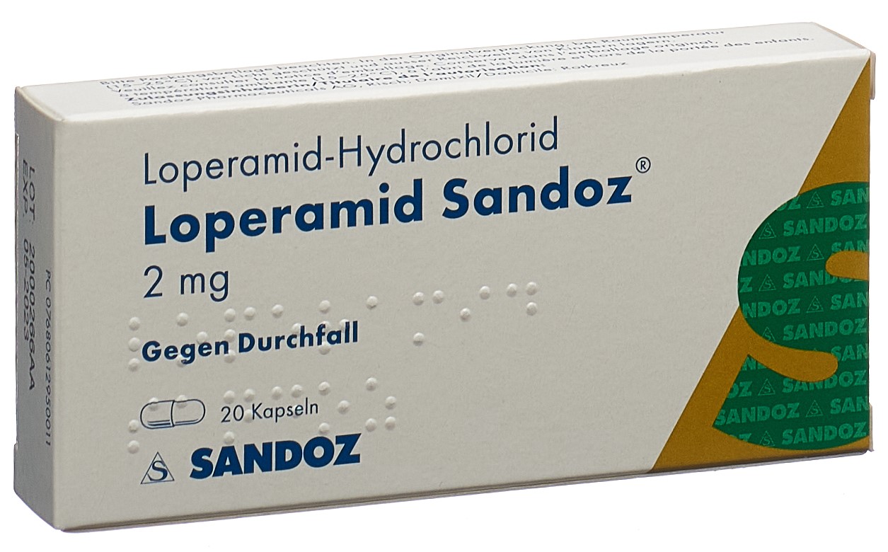 Lopéramide Sandoz caps 2 mg 20 pce