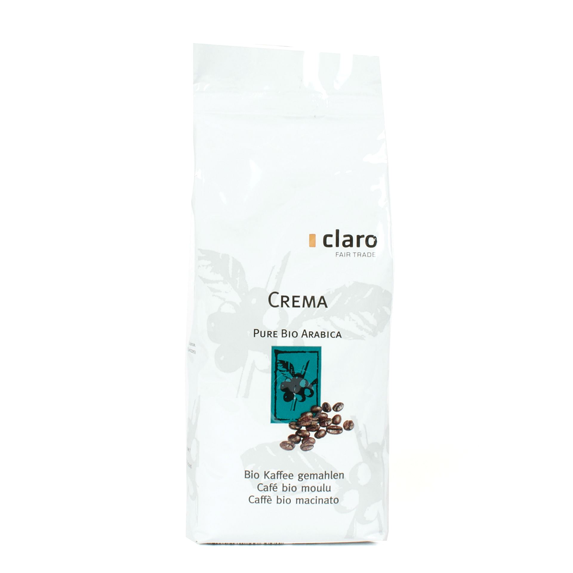Claro Crema Kaffee gemahlen Bio Btl 250 g