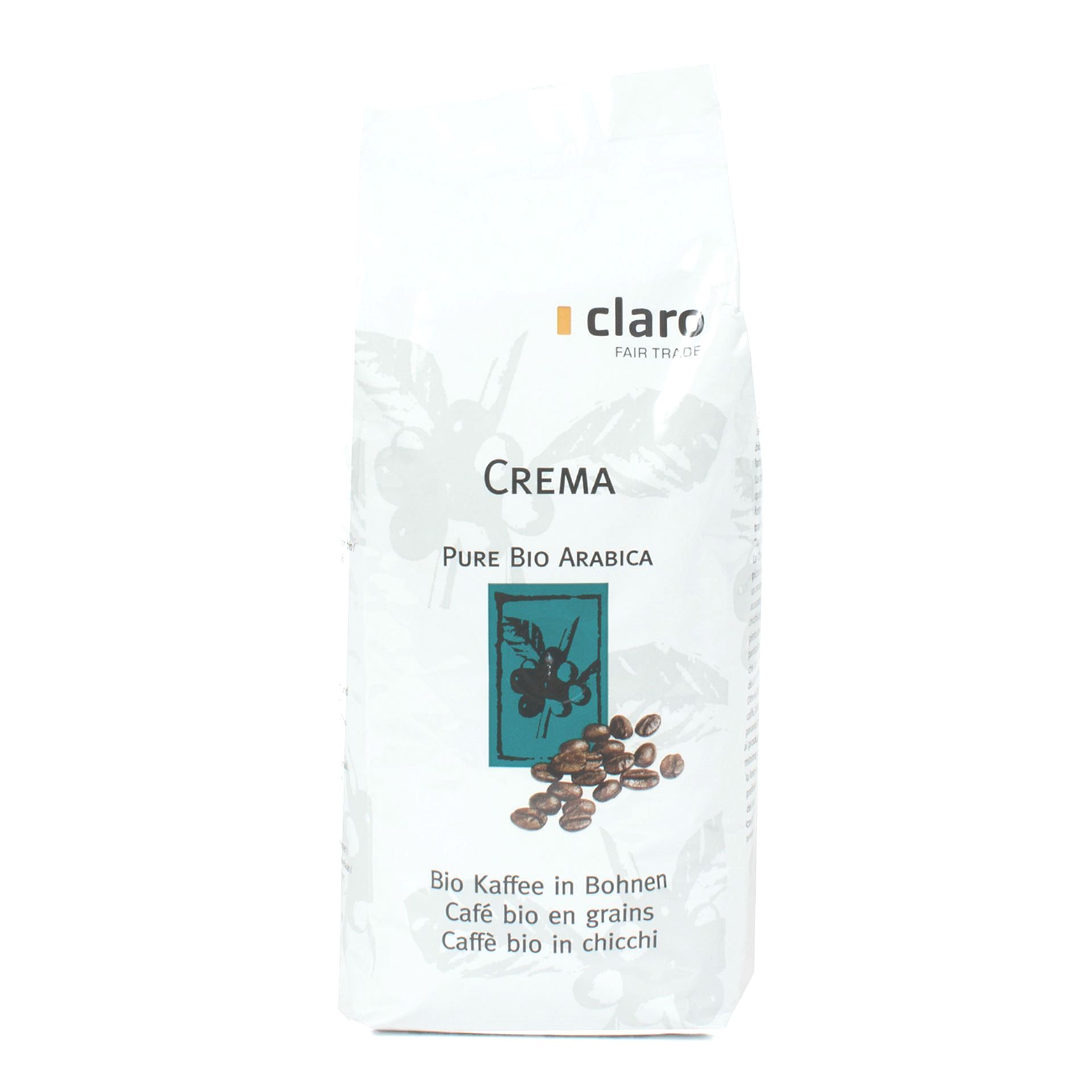 Claro Crema Kaffee Bohnen Bio 500 g