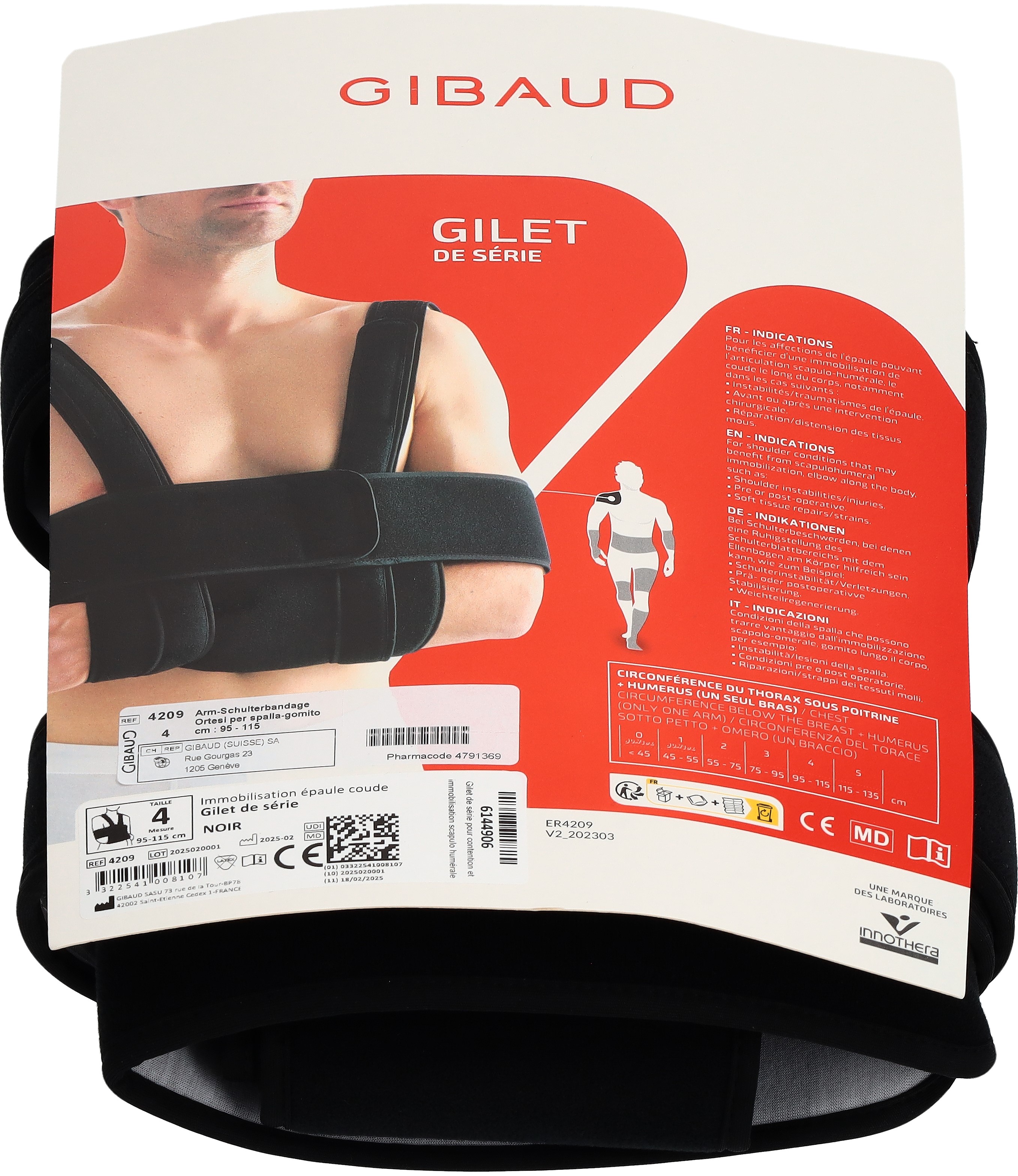 GIBAUD Arm-Schulter-Bandage Gr4 <115cm