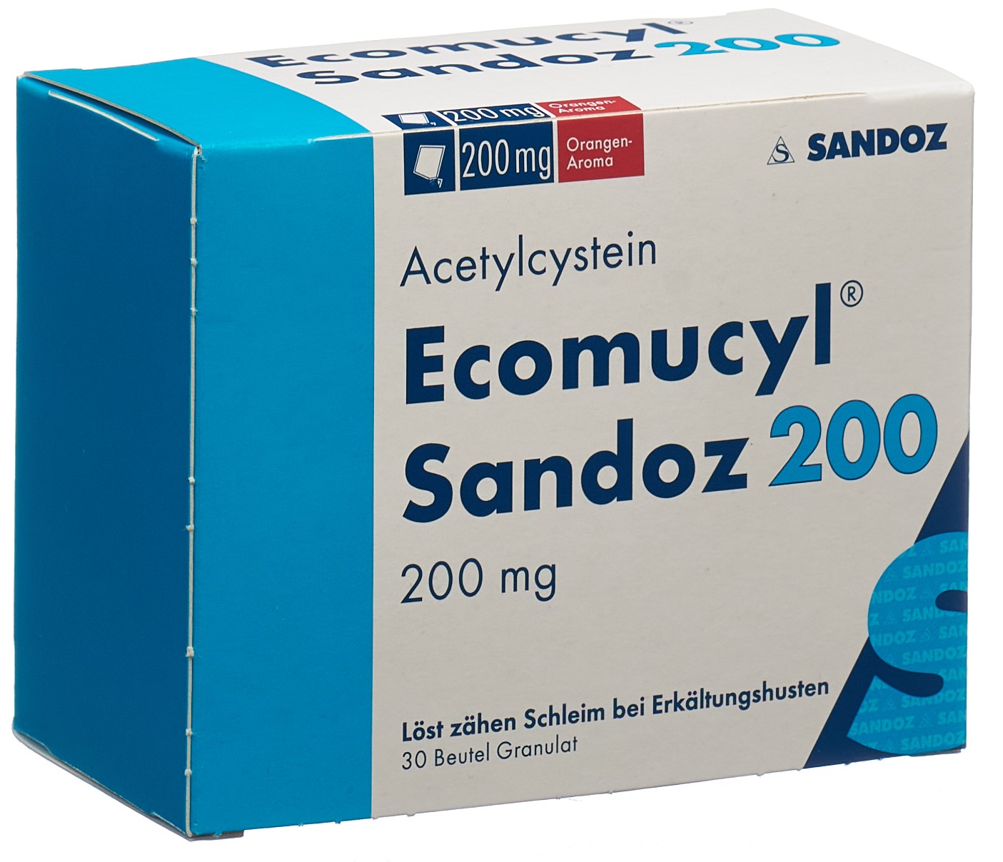 Ecomucyl Sandoz gran 200 mg sach 30 pce