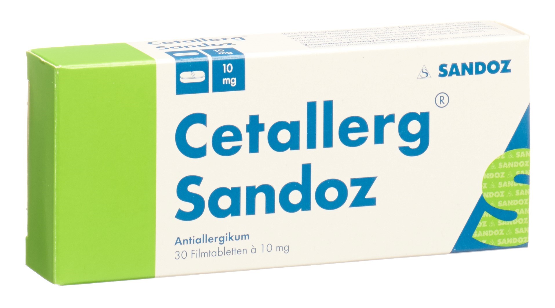 Cetallerg Sandoz cpr pell 10 mg 30 pce