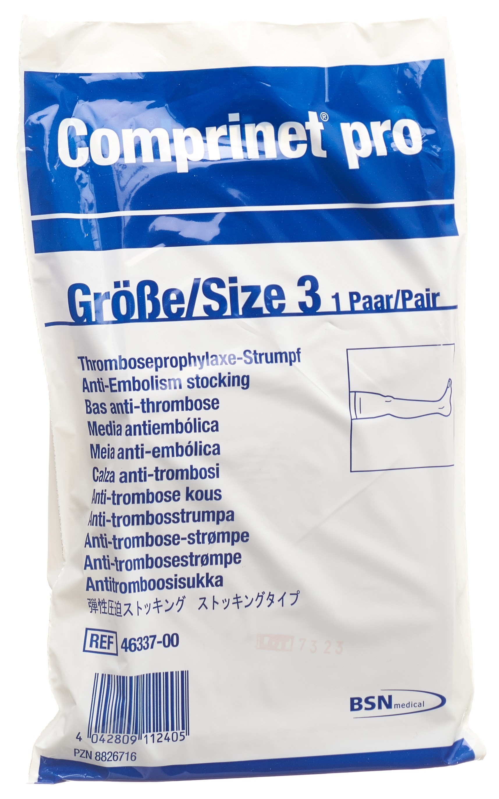 Comprinet Pro Thrombo A-G Gr1 normal weiss 1 Paar