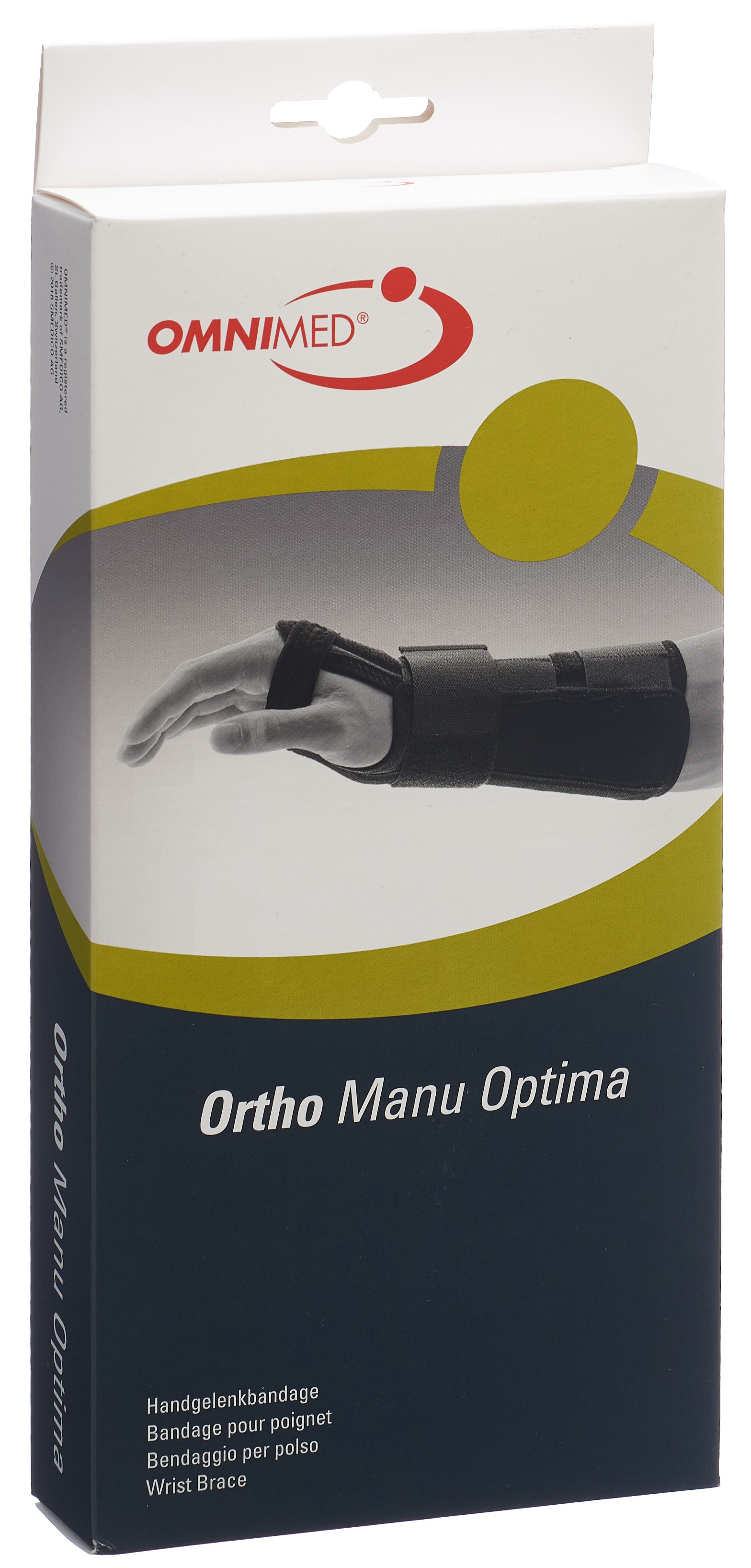 Omnimed Ortho Manu Opti Handbandage S 22cm links schwarz