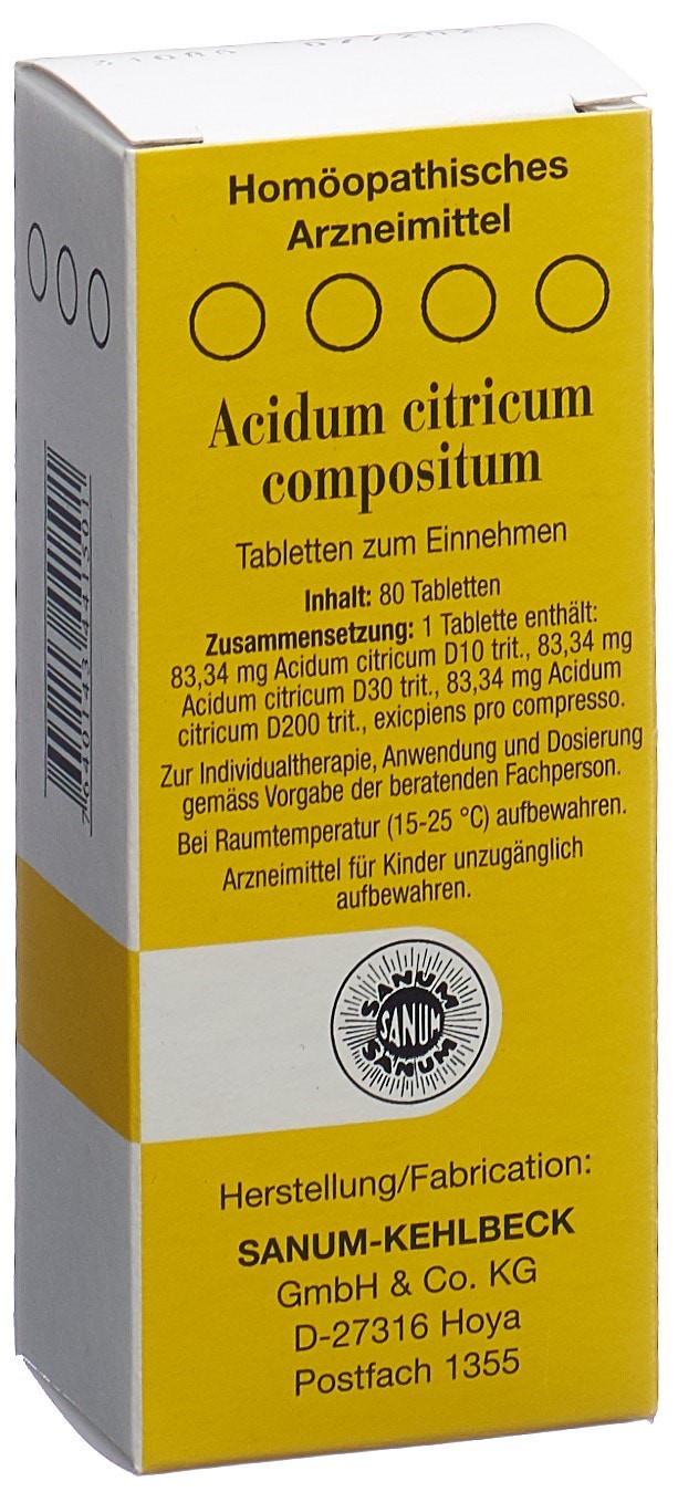 Sanum Acidum citricum compositum Tabl 80 Stk