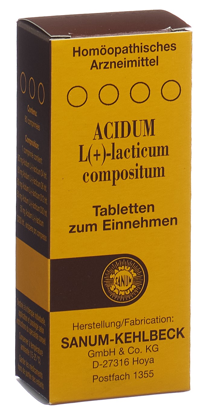 Sanum Acidum L(+)lacticum compositum Tabl 80 Stk