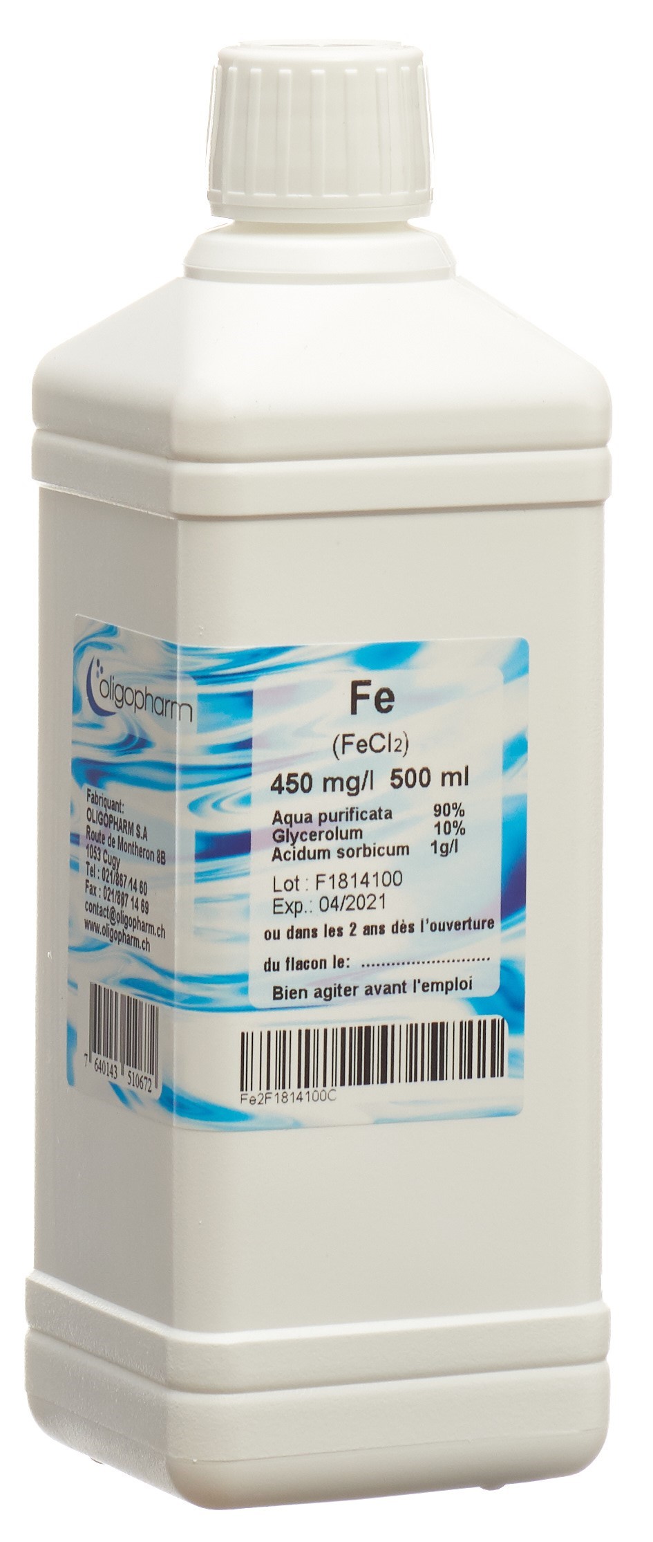 Oligopharm Eisen Lös 450 mg/l 500 ml