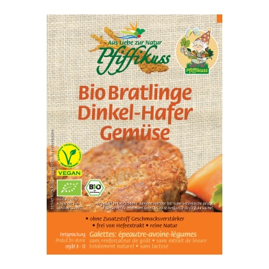PFIFFIKUSS Bratlinge Dinkel-Hafer-Gemüse Bio 160 g
