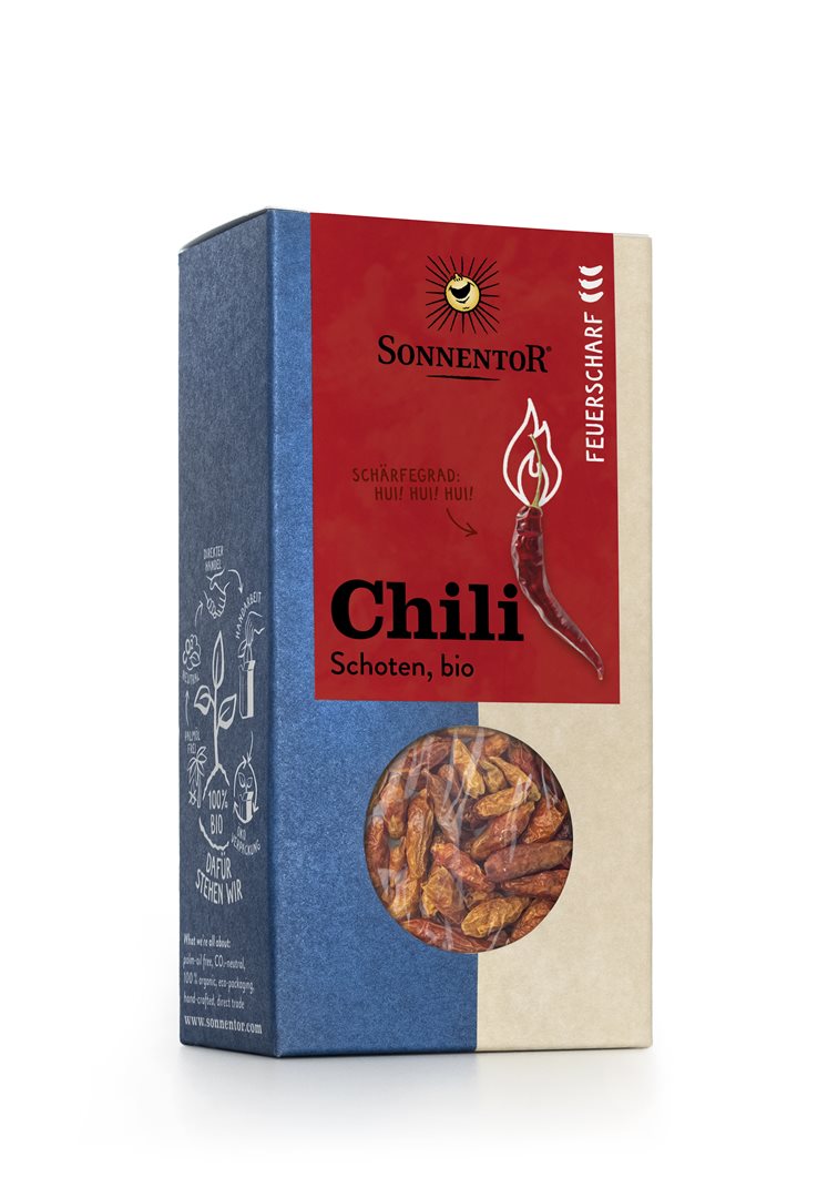 Sonnentor Chili-Schoten feuerscharf ganz BIO Btl 25 g