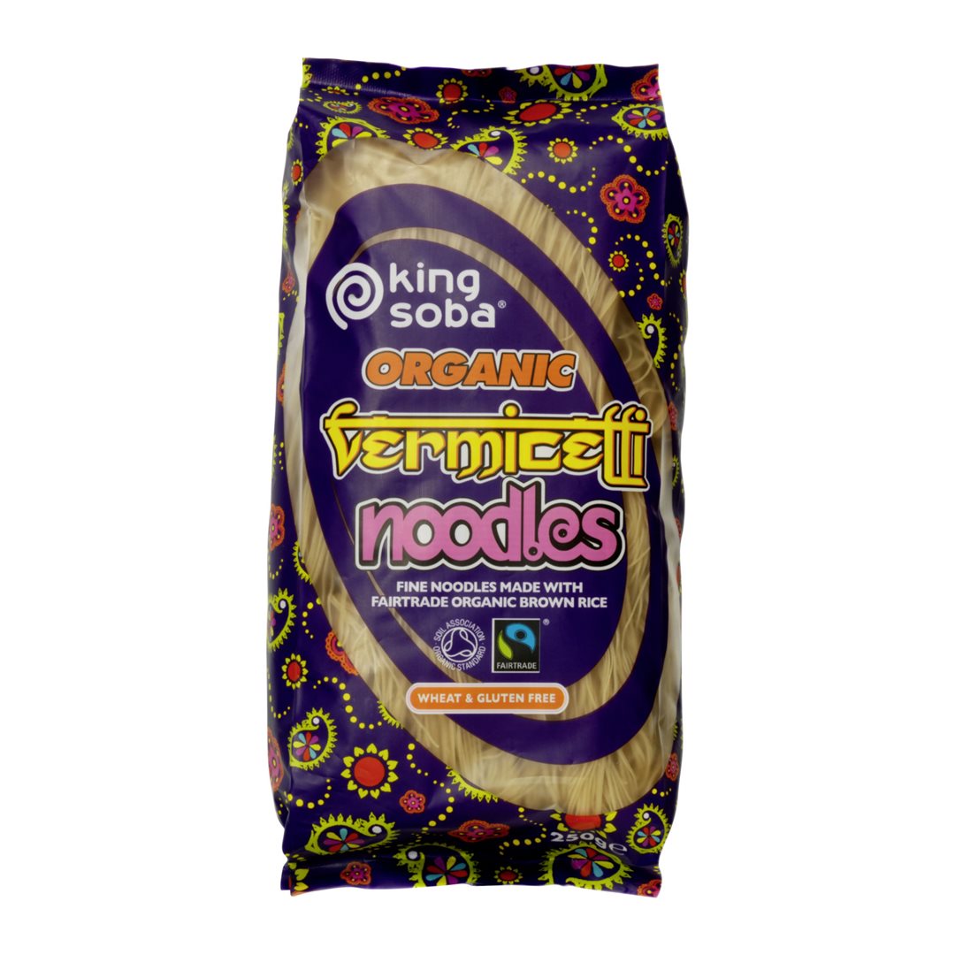 King Soba Vermicelli (Fadennudeln) aus braunem Reis glutenfrei Bio 250 g