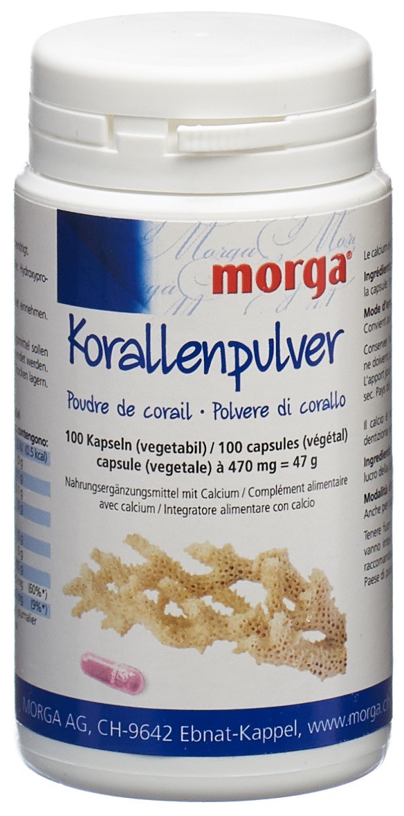 morga poudre de corail capsules végétales 100 pce