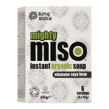 King Soba Mighty Miso Suppe Instant mit Edamame Bio 6 x 10 g