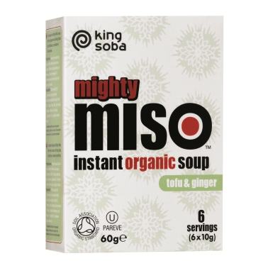 King Soba Mighty Miso Suppe Instant mit Tofu Bio 6 x 10 g