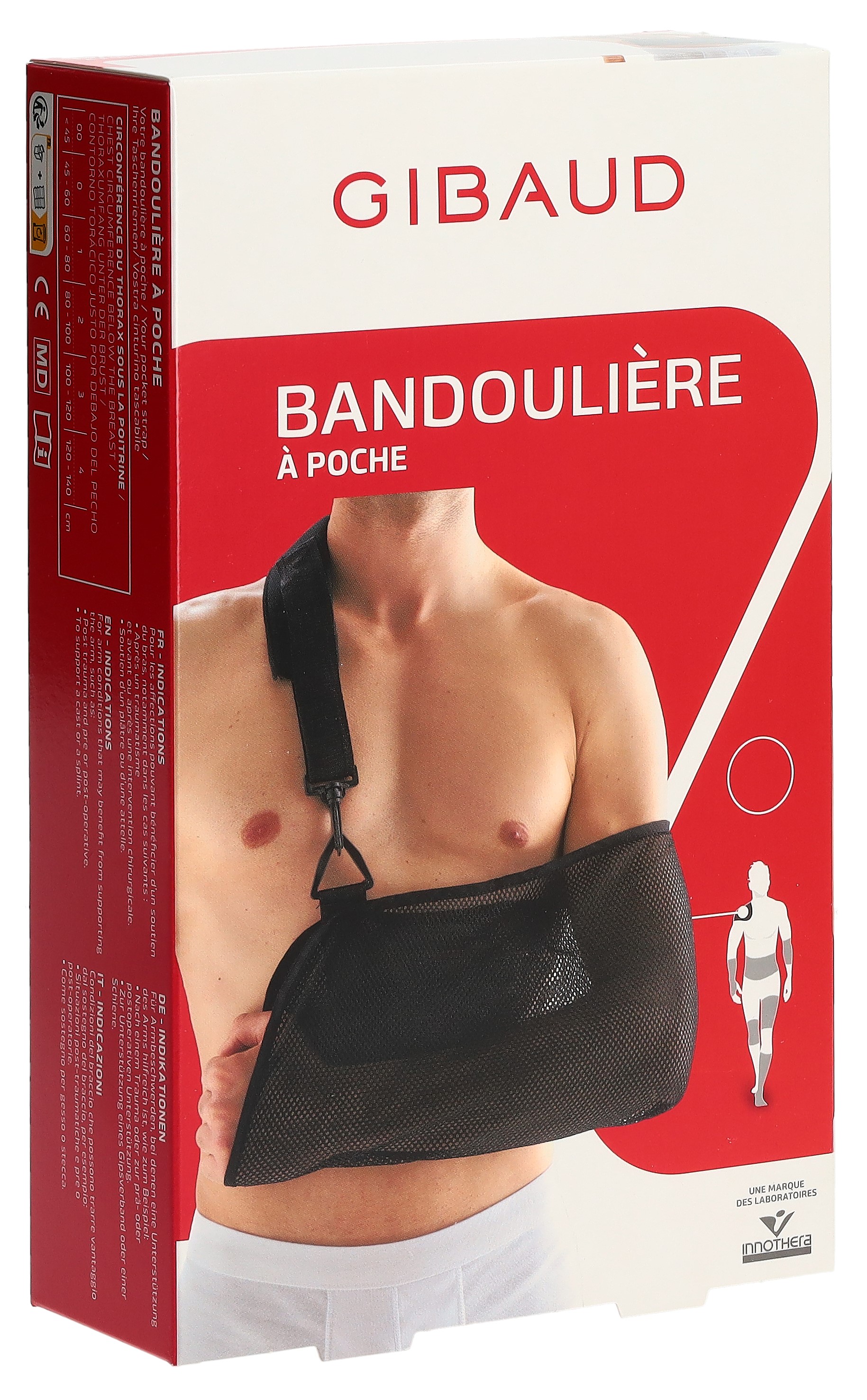 GIBAUD Armschlinge mit Tasche Gr2 <100cm schwarz