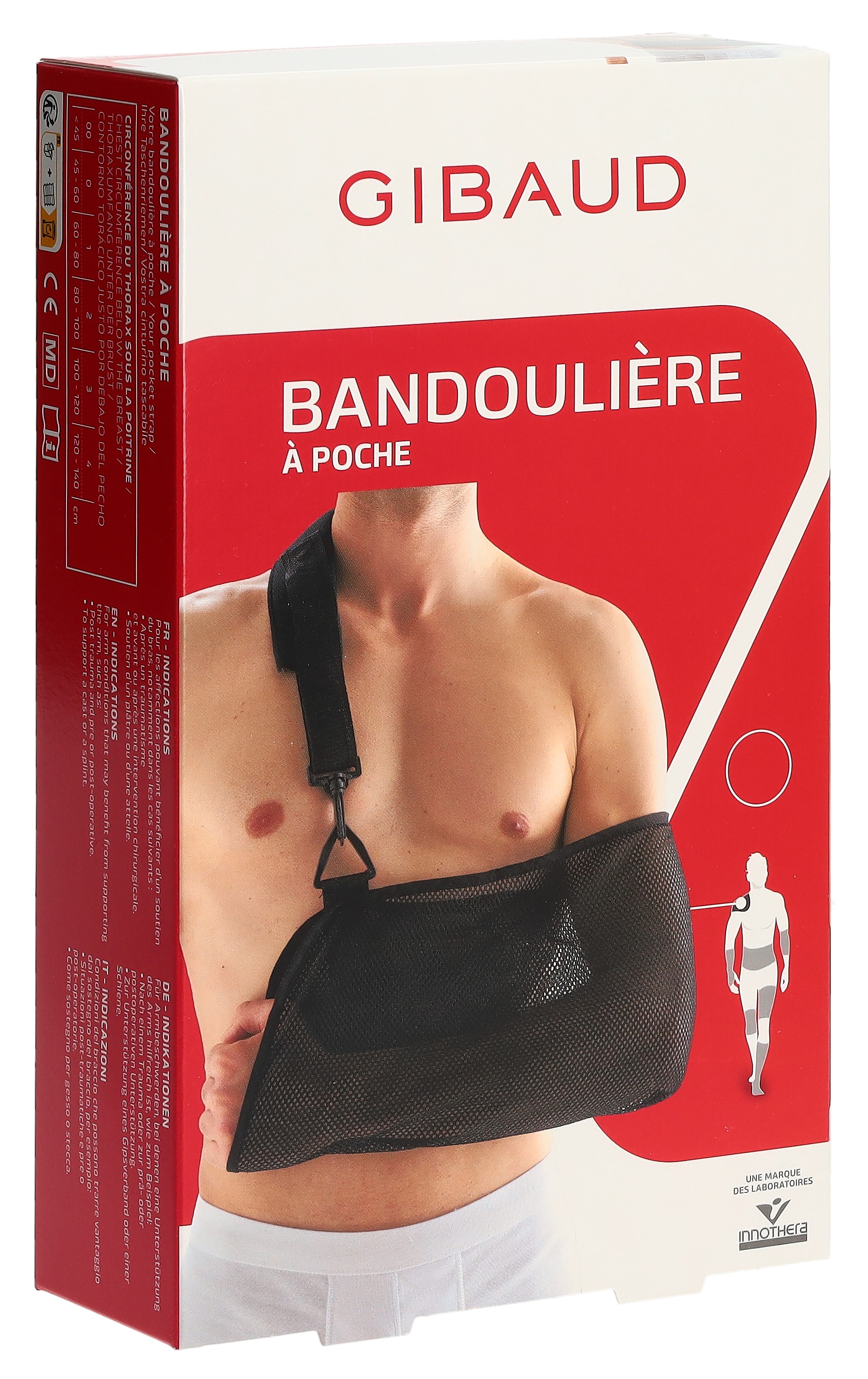 GIBAUD Armschlinge mit Tasche Gr1 <80cm schwarz