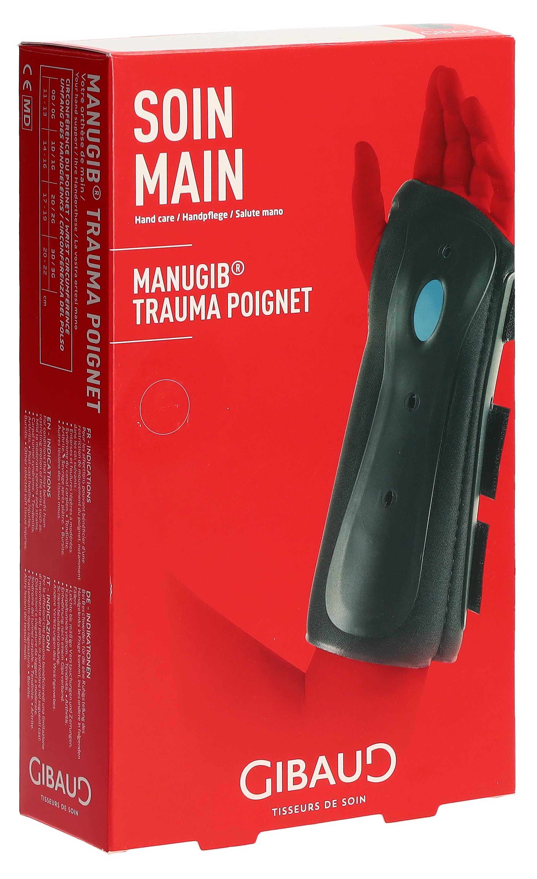 GIBAUD Manugib Trauma Handgelenkstütze 1L 14-16cm links